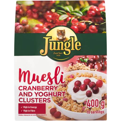 Jungle Cranberry & Yoghurt Clusters Muesli 400g